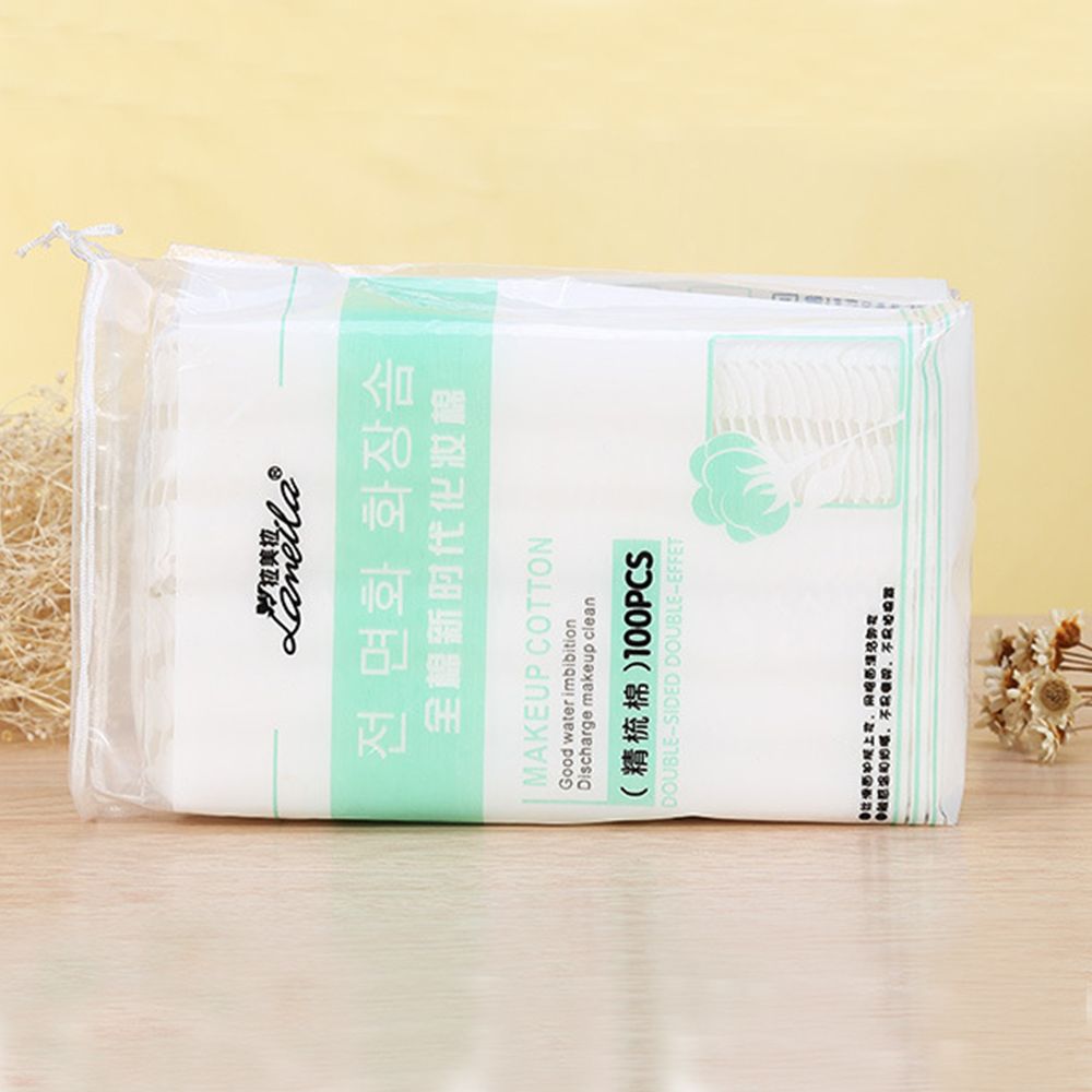 100 pièces blanc Rectangle tampons de coton du visage pour maquillage confortable peau cosmétique maquillage outils