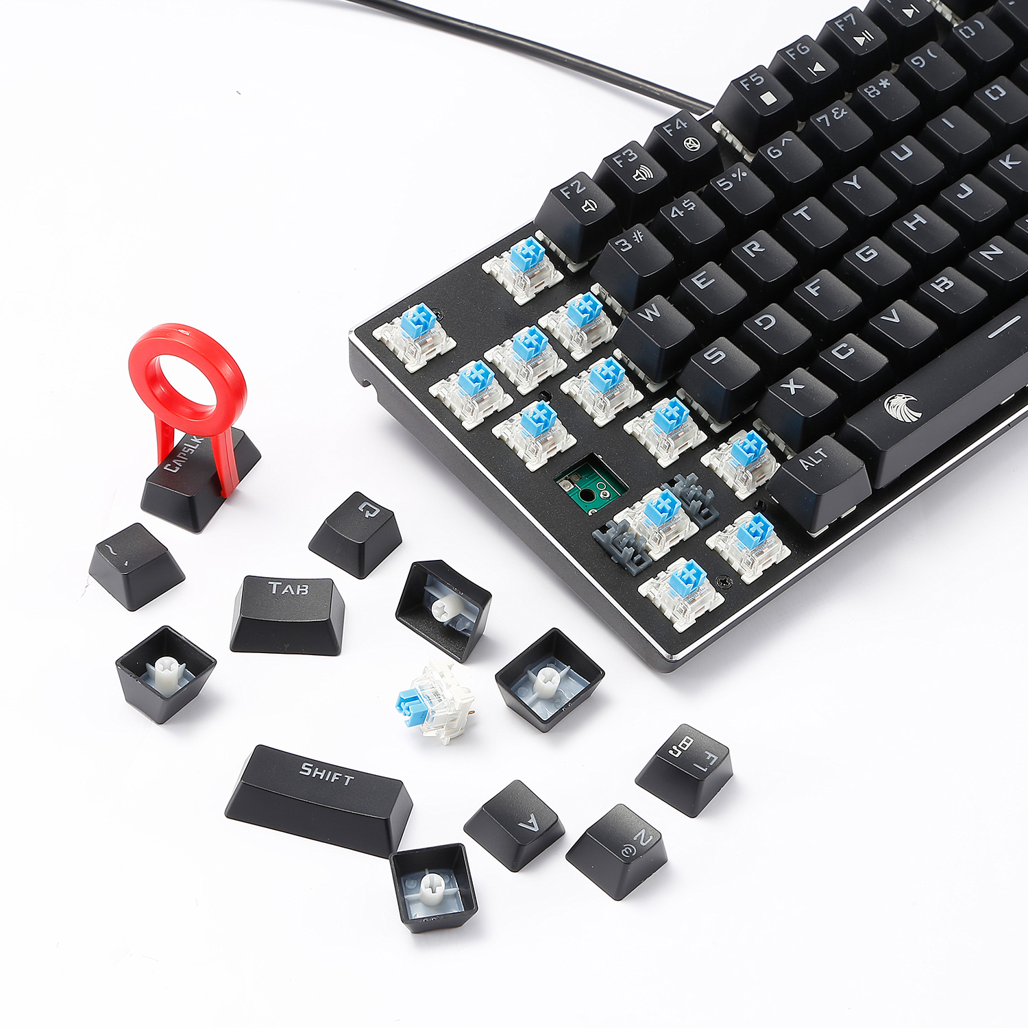 HUO JI Z-88 Mechanical Keyboard Mouse Combo 2 in 1 Blue Switch TKL Keyboard 3200 DPI Mice Gaming Set