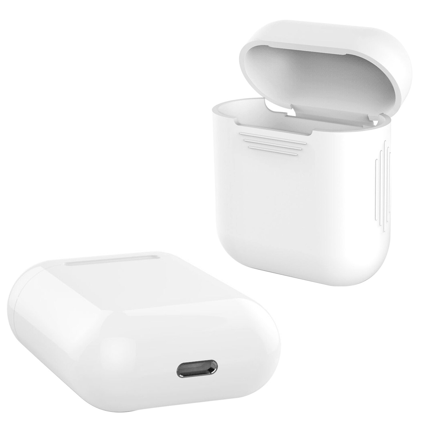 Besegad Siliconen Protector Draagtas Cover Skin Sleeve Pouch Box Glow in The Dark voor Apple Airpods 1 2 Draadloze accessoires