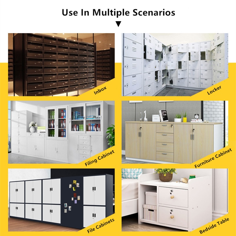 Serrure pour boîte aux lettres à 3 chiffres, 7/8 pouces, serrure pour caméra rotative pour tiroir d'armoire, serrure à Code intelligent en alliage de Zinc pour boîte aux lettres