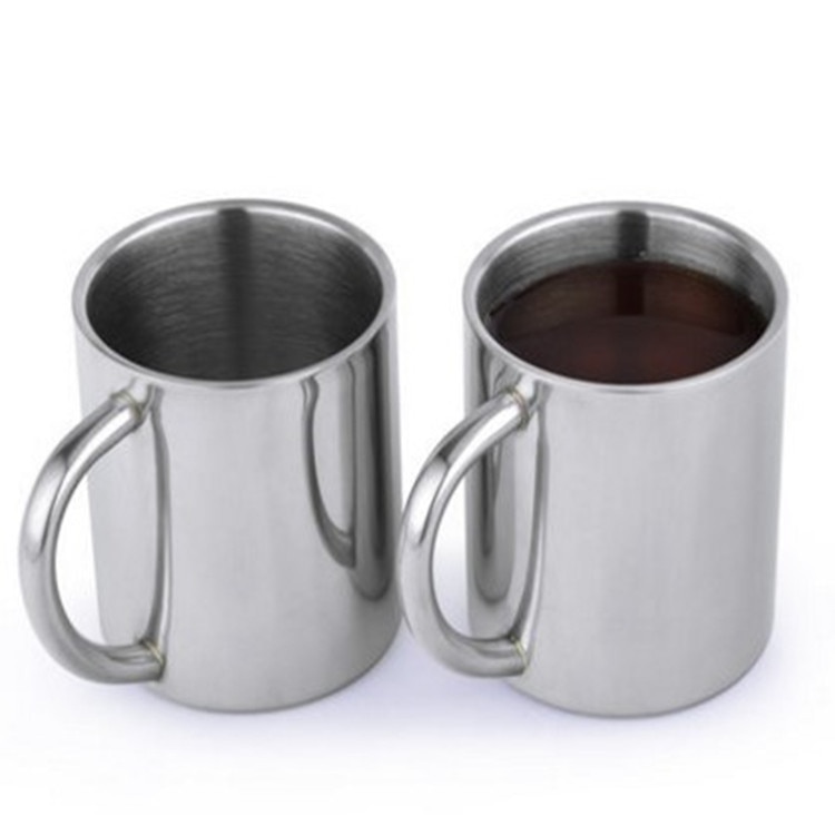 Double Layer kinderkleding Cup Roestvrijstalen Water Met Cover Kleuterschool Koffie Handvat Anti Brandwonden