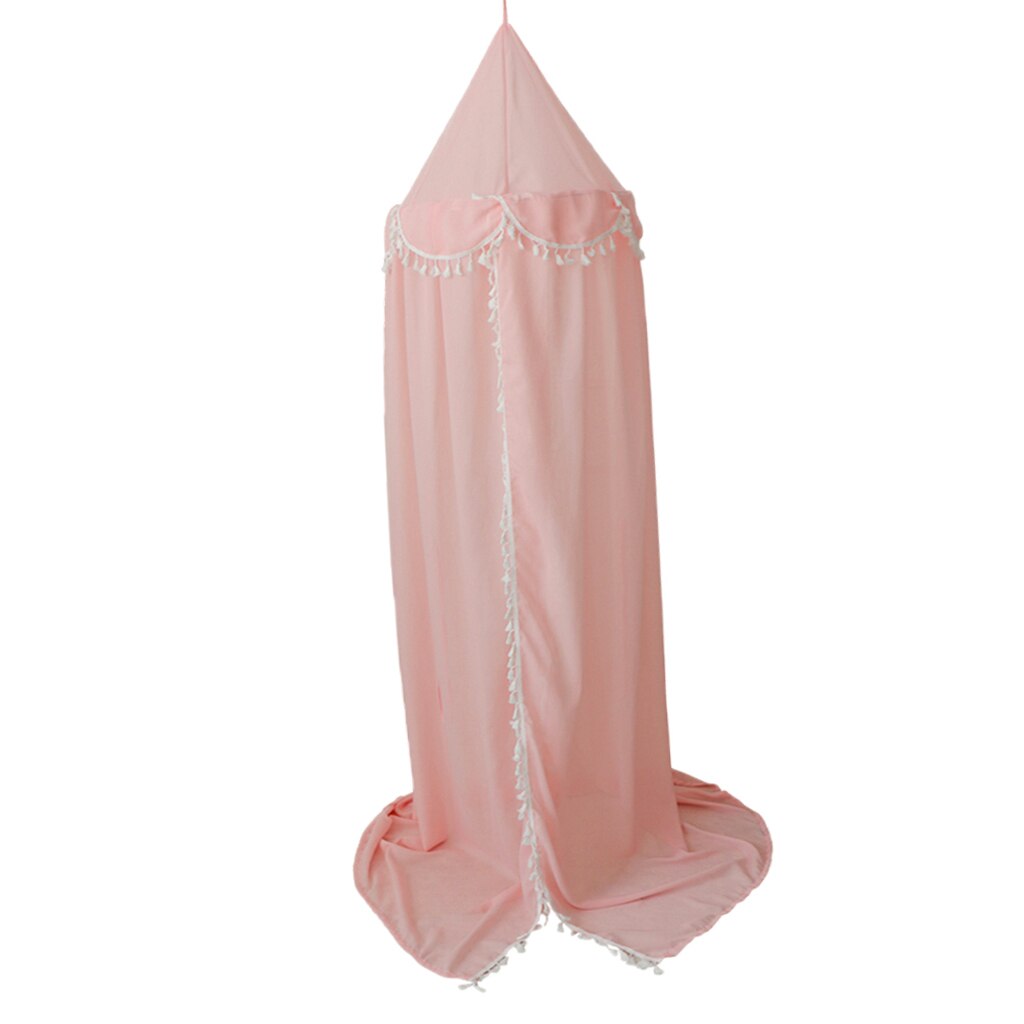 rideau de lit à baldaquin de lit de moustiquaire de mousseline de soie pour le décor de chambre à coucher: Rose