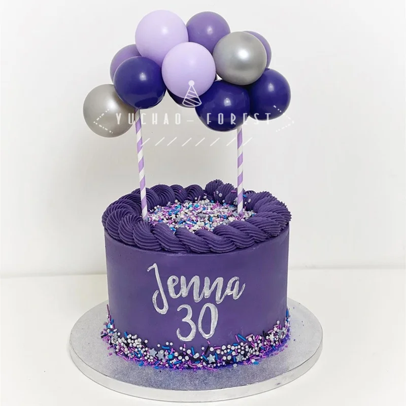 10 stks 5 Inch Ballon Cake Topper Metalen Confetti Ballen Cloud Vorm voor Verjaardag Baby Douche Bruiloft Decoratie DIY benodigdheden: WHITE