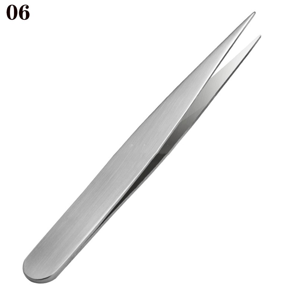 1PC Edelstahl Slant/Spitze/Flache Augenbraue Pinzette für Gesichts Haar Eingewachsene Haar Removal Tool Pinzette Für zupfen Augenbrauen: 06