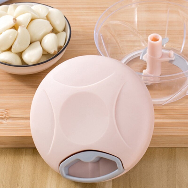 Mini hachoir à aliments manuel, petit robot culinaire à main, hachoir à 3 lames, presse pour l&#39;ail, les fruits et la viande, directe