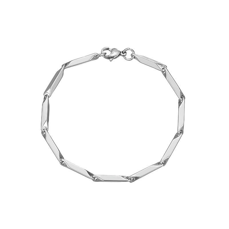 Bracelet chaîne de graines de Melon en acier inoxydable pour hommes et femmes, accessoires Punk gothique hip hop, tendance unisexe, bijoux de créateur, pour amoureux: 19cm