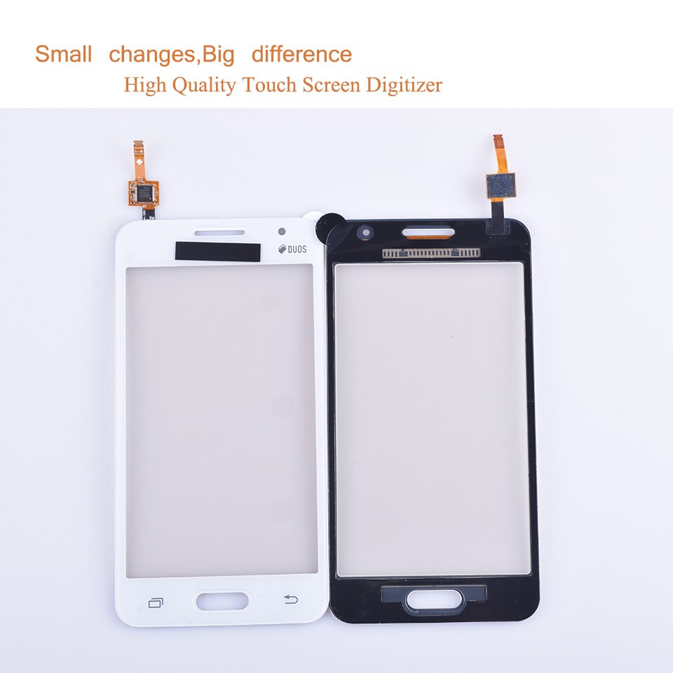 10 Uds. G355 para Samsung Galaxy Core 2 II SM-G355H G355H G355 G355M Sensor de pantalla táctil digitalizador de cristal pantalla táctil NO LCD