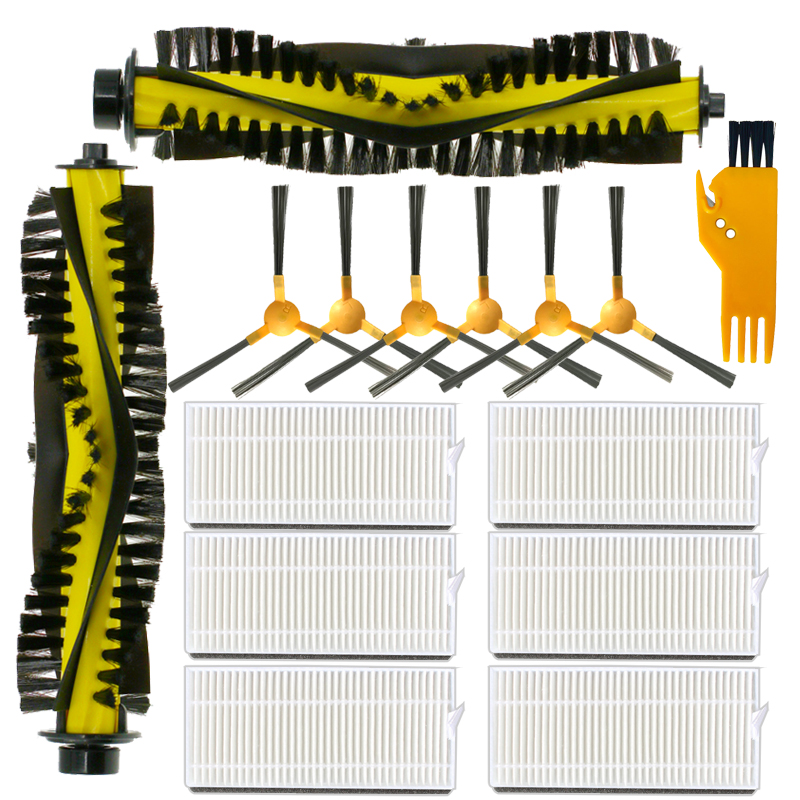 Hovedbørste, hepa-filter, mopp til neatsvor  x500 x520 x600 pro, tesvor  x500 t8 s6, ikhos create netbot  s15 støvsugerdeler, reservedeler: Brun