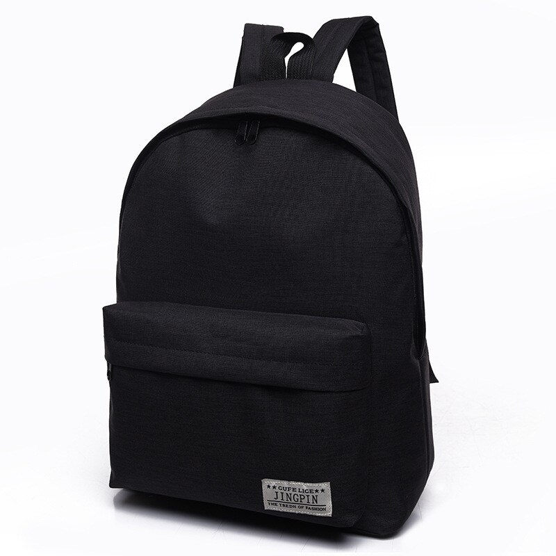 Women Male Canvas Backpack College Student Backpack Bags for Teenagers Small fresh Mochila Casual Rucksack Travel Daypack: black