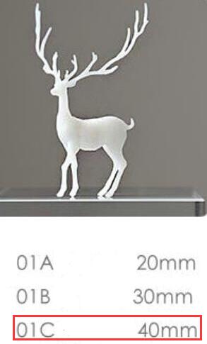 3D Mini Deer Stuff Miniature Craft Elk Resin Charms Jewelry DIY Epoxy Resin Pendant Fillings: 1C