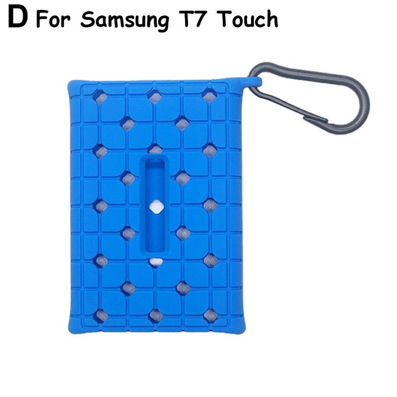 Portable SSD PSSD Sleeve Skin Hard Disk Hard Drive Protective Cover Anti-fall Silicone Case For Samsung T7: D