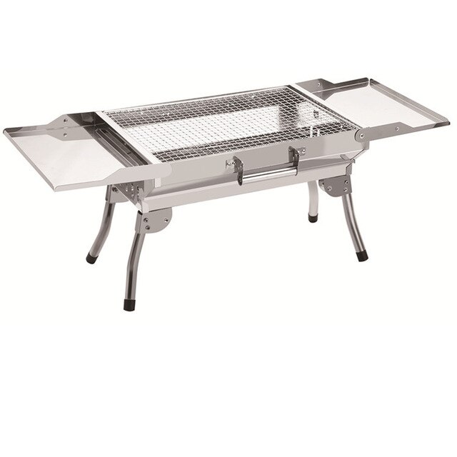 Portátil carvão para churrasco grill mini dobrável portátil grill acampamento ao ar livre utensílios de cozinha festa cozinhar ferramentas portátil grill: Barbecue grill