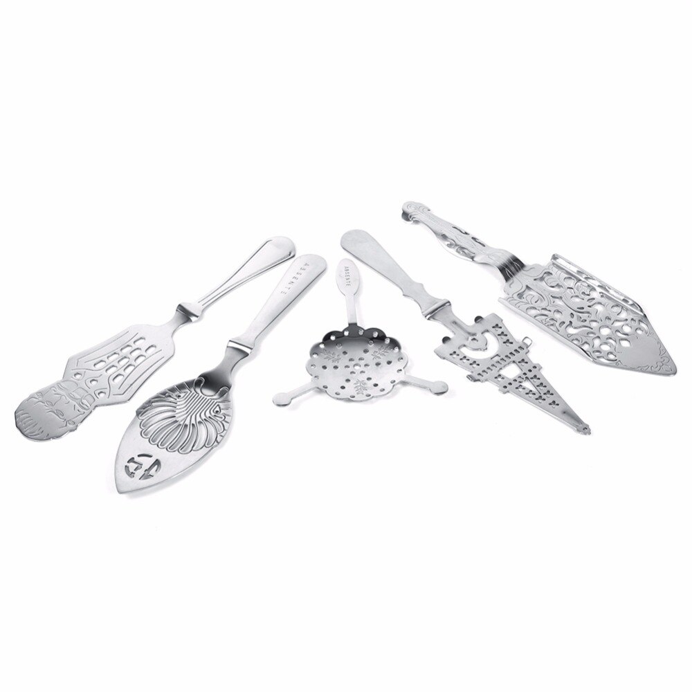 Cucharas de absenta de acero inoxidable, colador de alambre mezclado, coctelera, filtro para bebidas, barra de ajenjo, accesorios para Bar