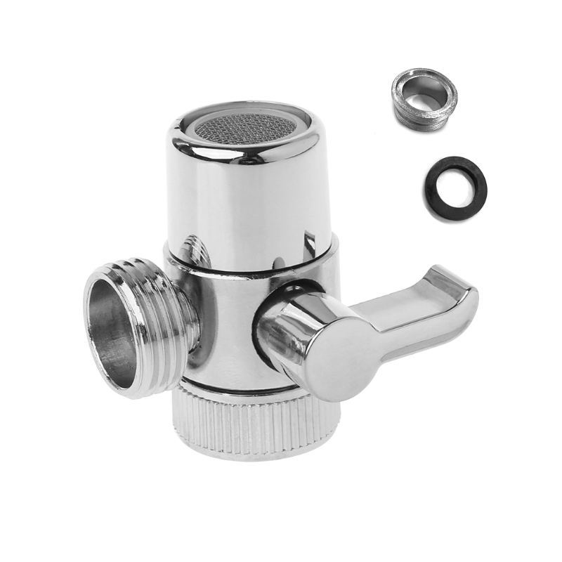 Messing 3-Weg Wisselklep Kraan Connector Adapter Drie Hoofd Functie Schakelaar Kraan Connector Adapter
