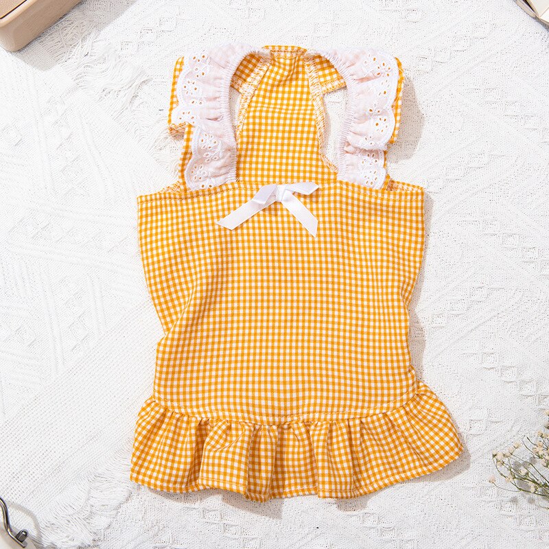 T-shirt respirant pour chats, vêtements mignons pour animaux de compagnie, Costume à la pour chien et chat: YELLOW / L