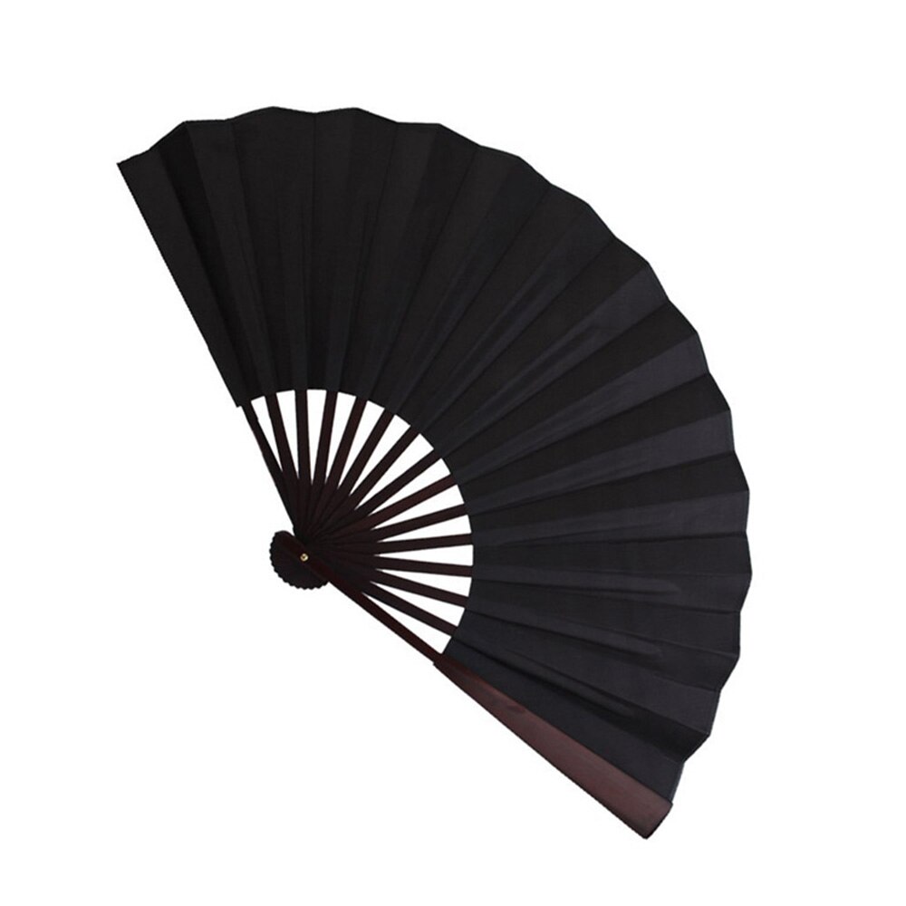 Folding Fan Chinese Style Handheld Fans Decoration For Home Blank Portable Black,Yellow,Red,Milky White.