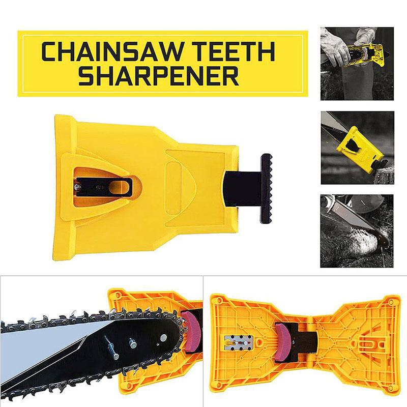 Chainsaw Teeth Sharpener Portable Sharpen Chain Saw Bar-Mount Fast Grinding Sharpening Chainsaw Chain Woodworking Tools