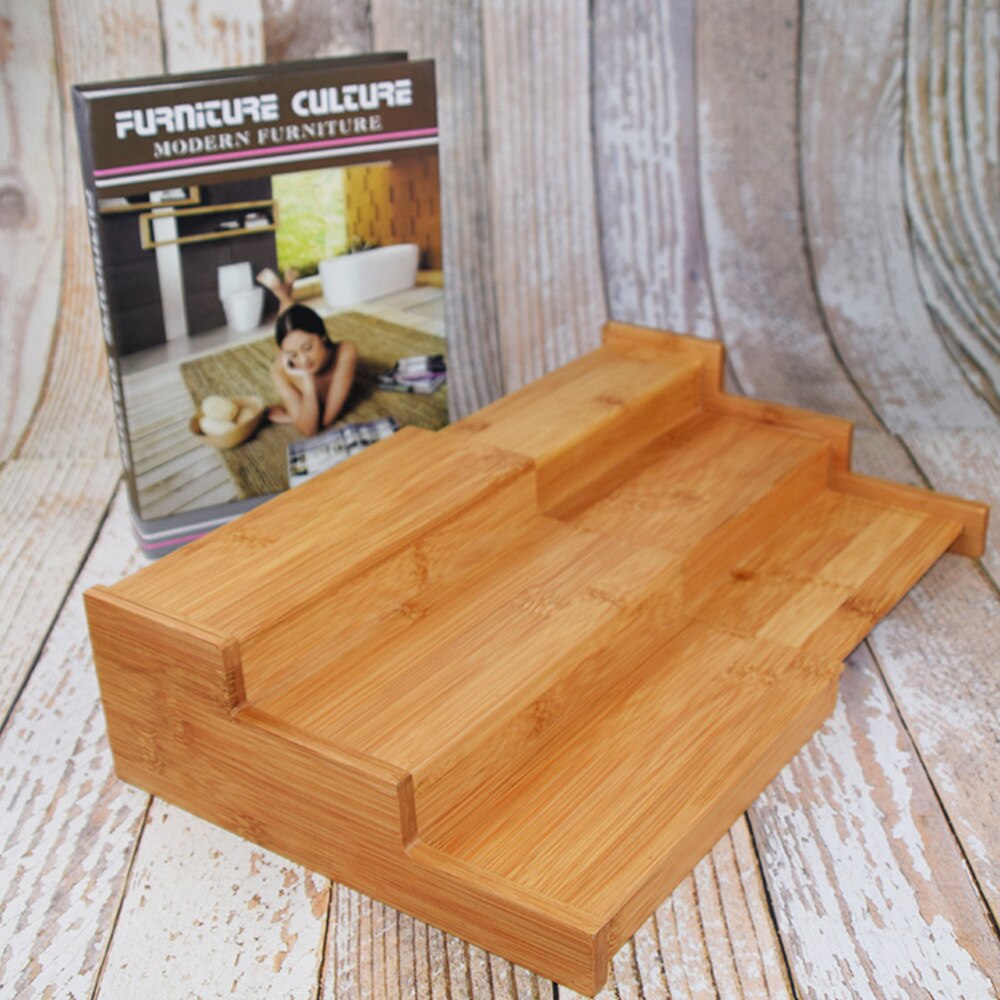 Kitchen Storage Rack Three-layers Storage Shelf Bamboo Bottle Shelf Kitchen Rack