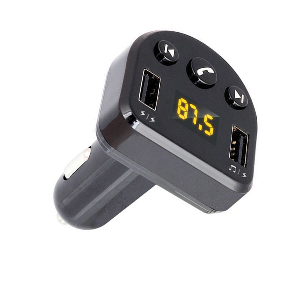 Fm Transmitter For Cars Handsfree Receiver Car Kit With Mic/Tf Card / Usb Drive / Aux Playback For Iphone Ipad Android Phones