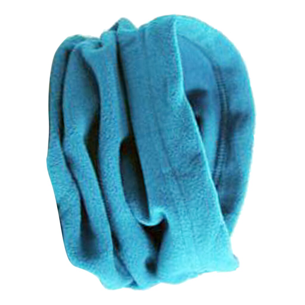 Winter Polar Fleece Man Women Scarf Ring Trendy Neck Warmer Comfy Snood Scarf Ski Motorbike Mask Warm Hat: Acid Blue