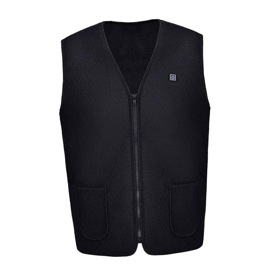 Unisex udendørs usb infrarød opvarmningsvest jakke elektrisk opvarmet varm jakke polyester opvarmet vestjakke