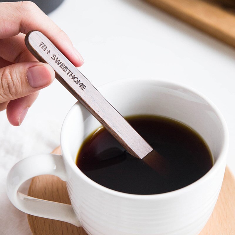 Wooden Handmade Stirring Stick Coffee Stirring Sticks Wood Stirrer Beverage Mixing Stirring Tool Rod