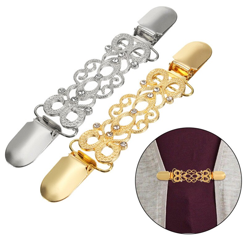 Sweater cardigan clips andemund clips fleksible perle perle pin broche sjal skjorte krave spænder til tøj dekoration