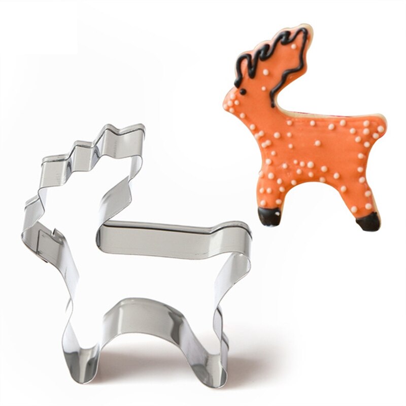 Kerst rendier fondant taart sjabloon keuken cupcake decoratie sjabloon mal koekje koffie sjabloon bakfondant