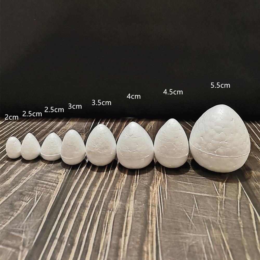 2/2.5/3/4/4.5/5.5cm 10-80pcs Water Modeling Shaped Styrofoam Foam Crafts Flower Heart DIY Handmade White Foam Rose Buds