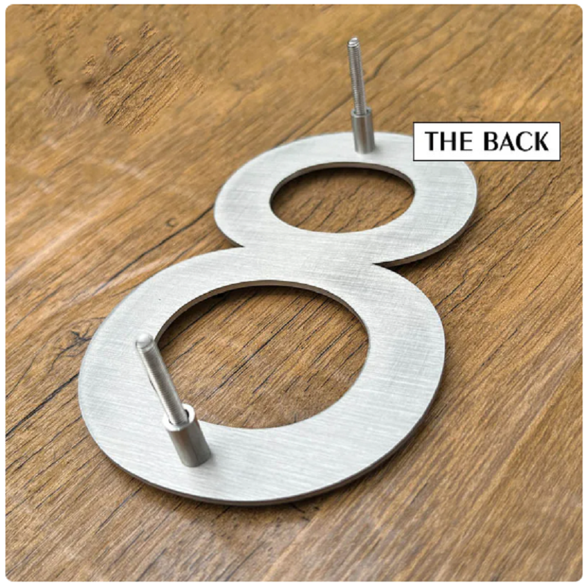 Señales de dirección de acero inoxidable para exteriores, placas de puerta de Metal flotantes grandes de 8 ", números de casa, patio de jardín, placas de nombre de calle, 150mm/200mm