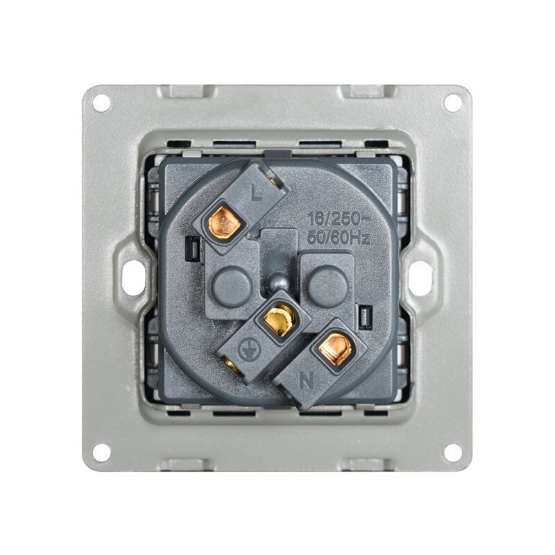 Liwbet Franse Stopcontact En Zwart/Wit/Groen/Roze Kleur Glas Panel Eu Standaard 16A Plug Power socket