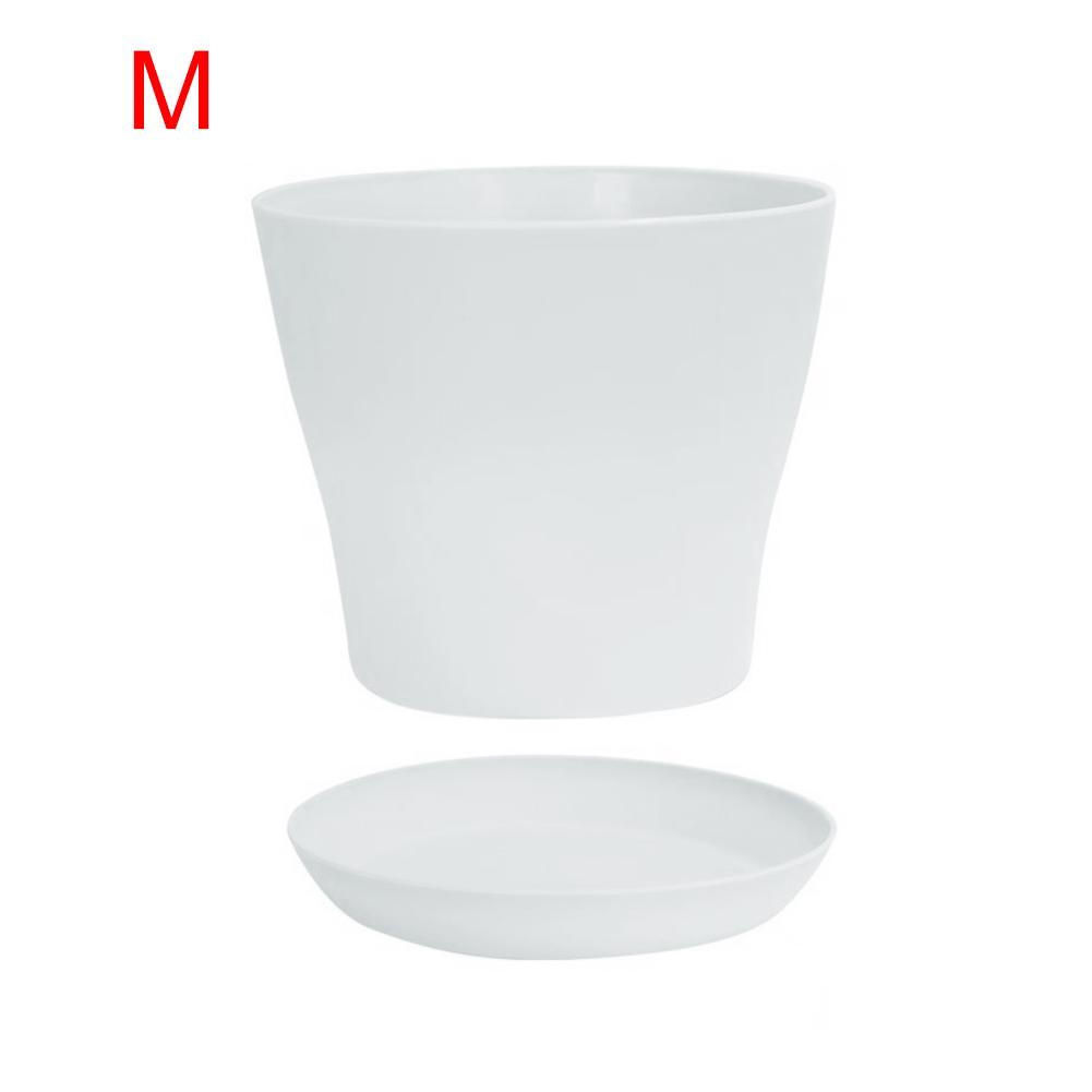 8PCS Plastic Planter Flower Plant Pots Gardening Containers: Chocolate