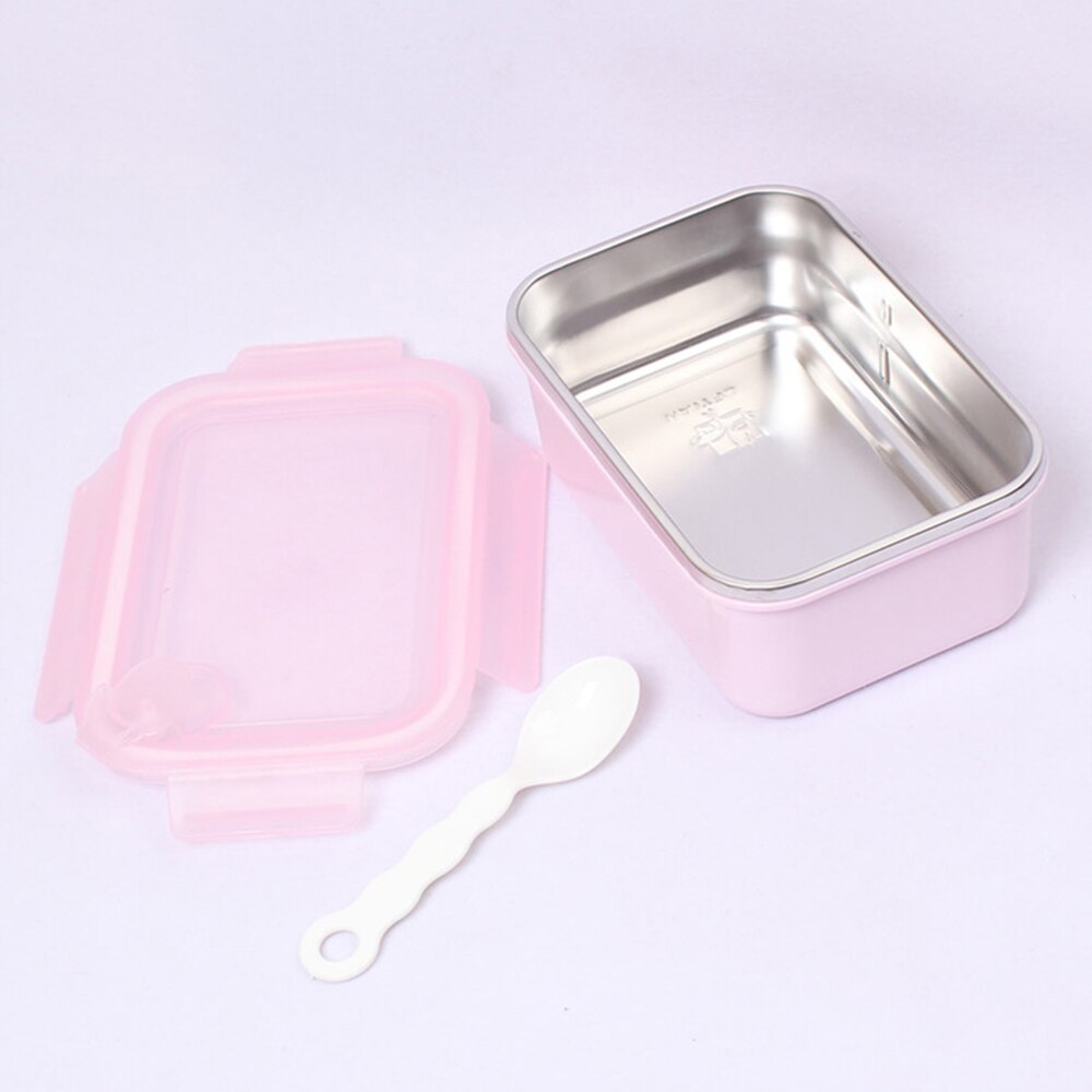 2 Layers Portable Lunch Box Stainless Steel Children School Picnic Office Microwave Bento Lunch Box Cartoon Food Container Box