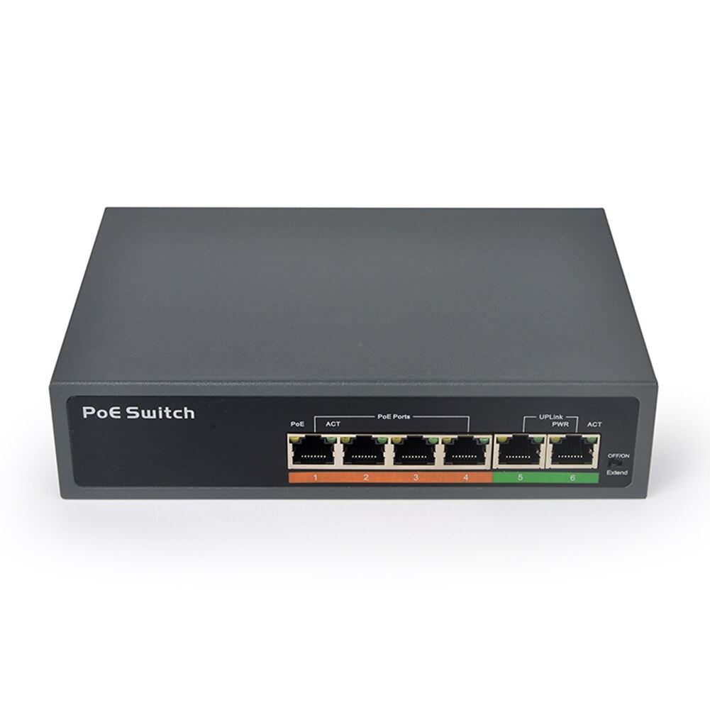 10/100M 4 Poorten 48V Poe Netwerk Switch Snelle Switch Met Interne Power Voor Ip Camera Beveiliging cctv Draadloze Ap