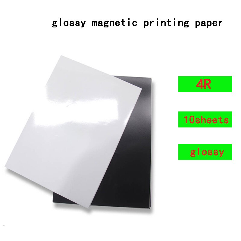 5/10 magnetisk glanset inkjet utskrift fotopapir magnetisk fotopapir  a4 4r utskrift fotopapir klistremerke gjør selv kjøleskap sticke: 4r 10 ark