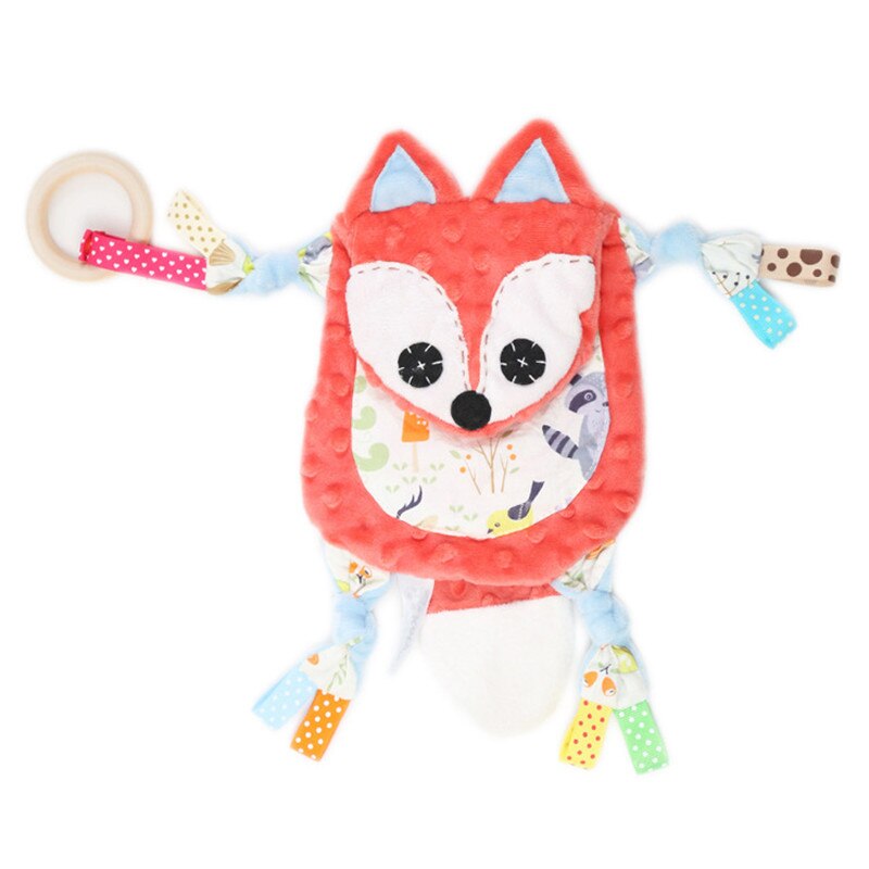 Baby Baby Animal Kalmeren Sussen Handdoek Zachte Pluche Troostende Pacificeren Handdoek Sussen Handdoek Dekentje Rustgevende Handdoek Baby Speelgoed Pop: orange