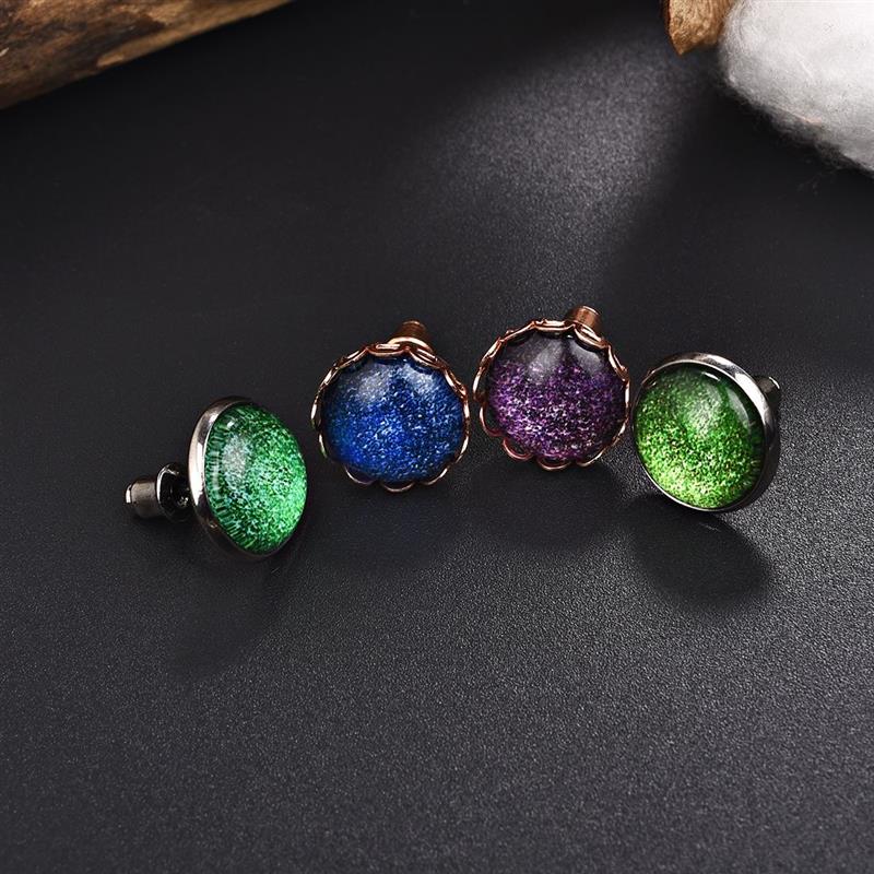 50 pçs misturados colorido bling estrela arco-íris cabochons de vidro redondo 12/20/25mm de volta plana demo cameo base bandeja em branco diy jóias fazendo
