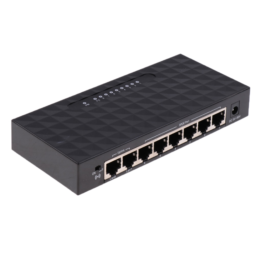 Interruptor rápido SPoE de 6 puertos con 2 Ethernet, IEEE802.3/802.3u 10/100Mbps