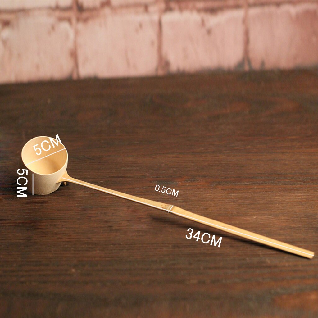 Naturlig bambu vatten slev bailer vatten dipper hem trädgård te ceremoni japansk stil  - 20cm / 34cm välja