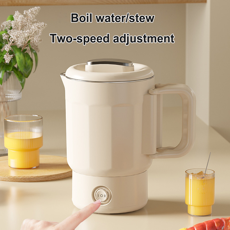 800ml 3 in1 Electric Kettle 304 Stainless Steel Folding Travel Kettle Portable Household Multi-function Cooking Pot Pot