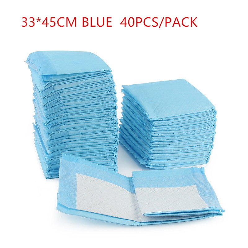 Luier verschoningsmat 20/40/100 stuks absorberende waterdichte wegwerp luier papieren mat baby borstvoedingsmat voor baby kind volwassene: 40 stuks blauw