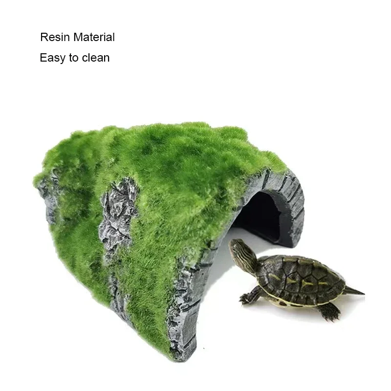 Nueva decoración de acuario, adorno de tanque de peces acuáticos de resina, decoración Artificial, terrario para reptiles, accesorios para tortugas