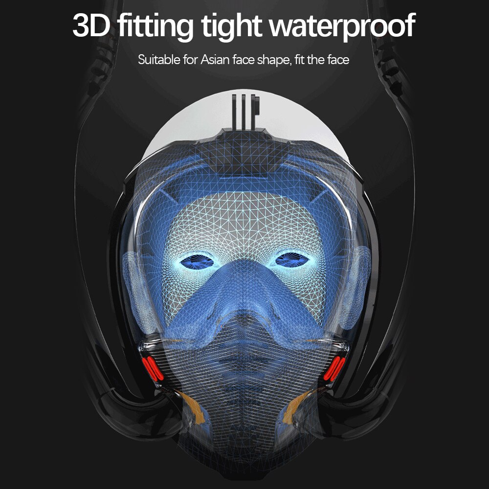 Full Face Snorkeling Scuba Masks Diving Masks Underwater Anti-fog Anti-Leak Safe and Waterproof Swimming Adult Children