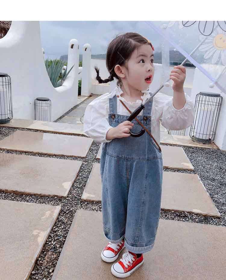 automne nouveauté filles Denim salopette enfants fille combinaison filles salopette