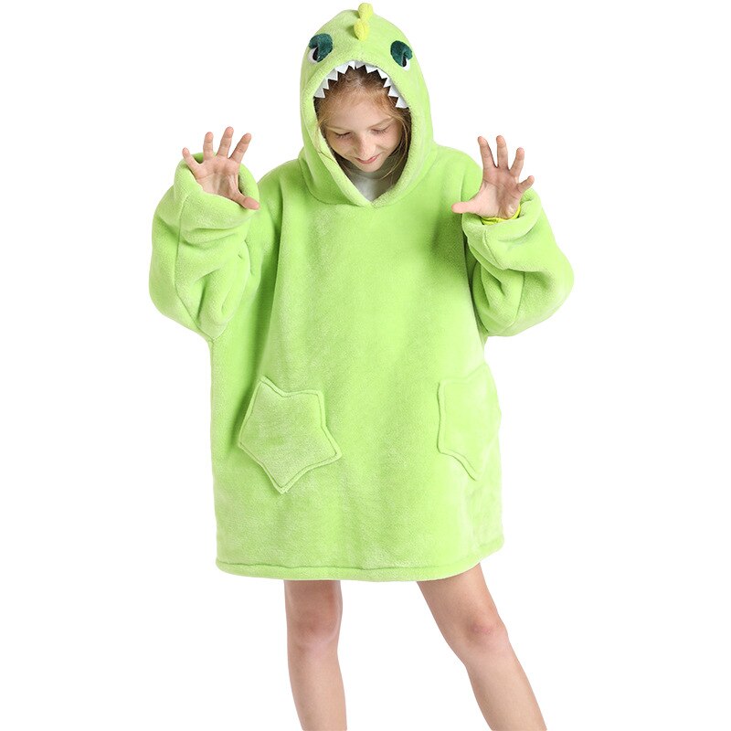 Baby Meisjes Pyjama Cartoon Dier Koeien Kigurumi Trui Kinderen Jongens Warm Hoodies Tieners Oversized Hooded Homewear Volledige Mouw: FH13