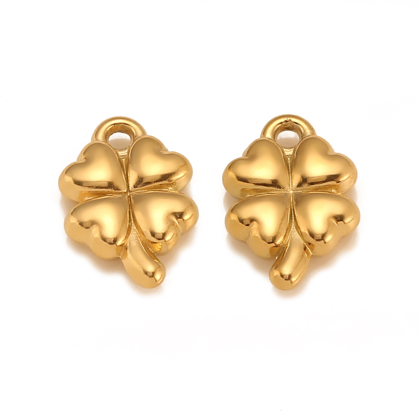 3 pezzi di ciondoli a forma di cuore/c lucchetto/trefoglio in acciaio inossidabile con simbolo della mano d'amore, non sbiadiscono, collana fai da te, braccialetto, creazione di gioielli