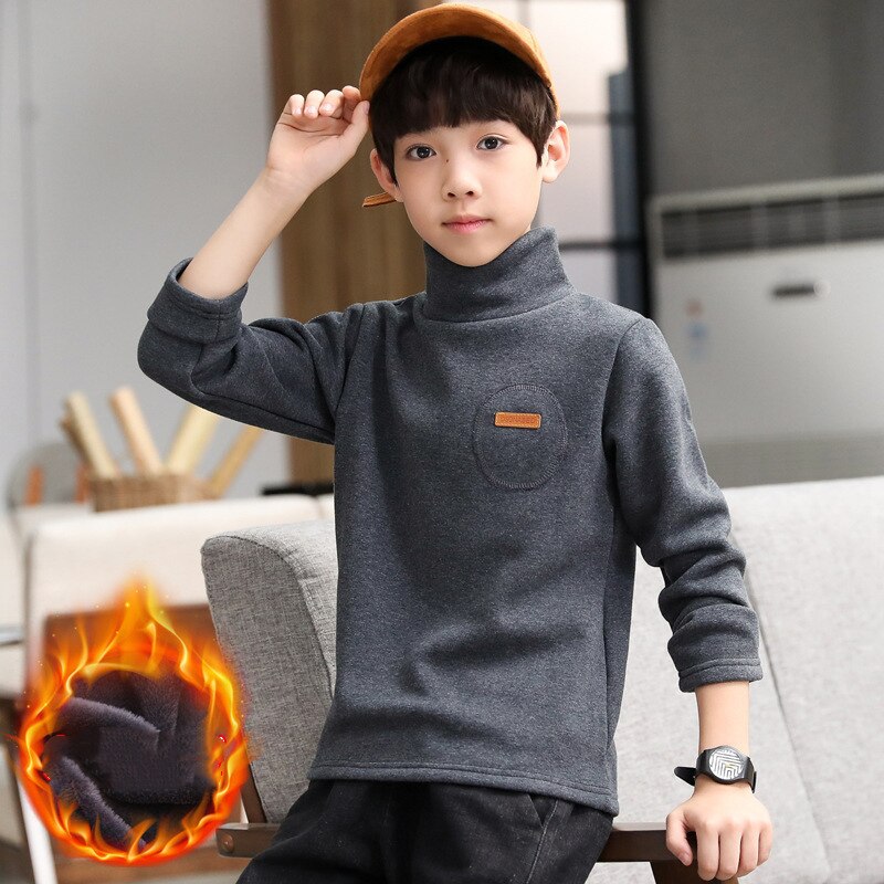 Sudaderas con capucha para niños, forro polar de algodón, Retro, cálido, de terciopelo grueso, Tops para otoño e invierno, ropa para adolescentes,