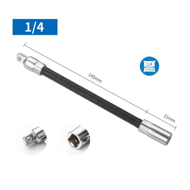 Drive Socket Extension Bar Adapter Connective Rod Flexible Shaft Conversion Head High Torque Ratchet Wrench Electronic Drill: Blue