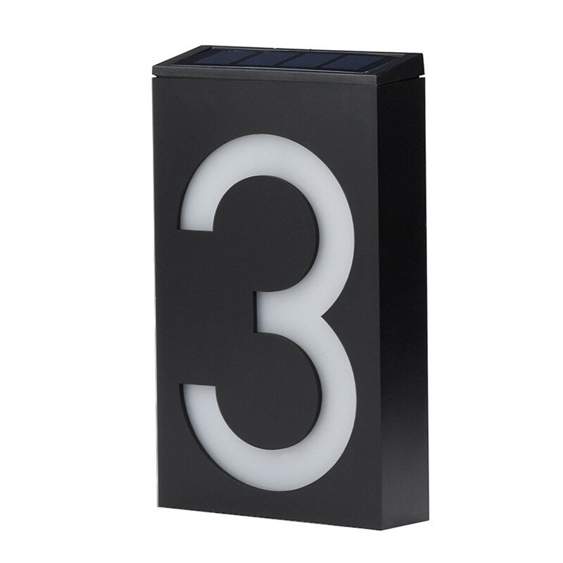 Lampe de porte murale solaire | Étanche, numéro maison, Plaque d'adresse pour porte d'hôtel, boîte aux lettres, Plaque numérique, lampe de porte murale: 3