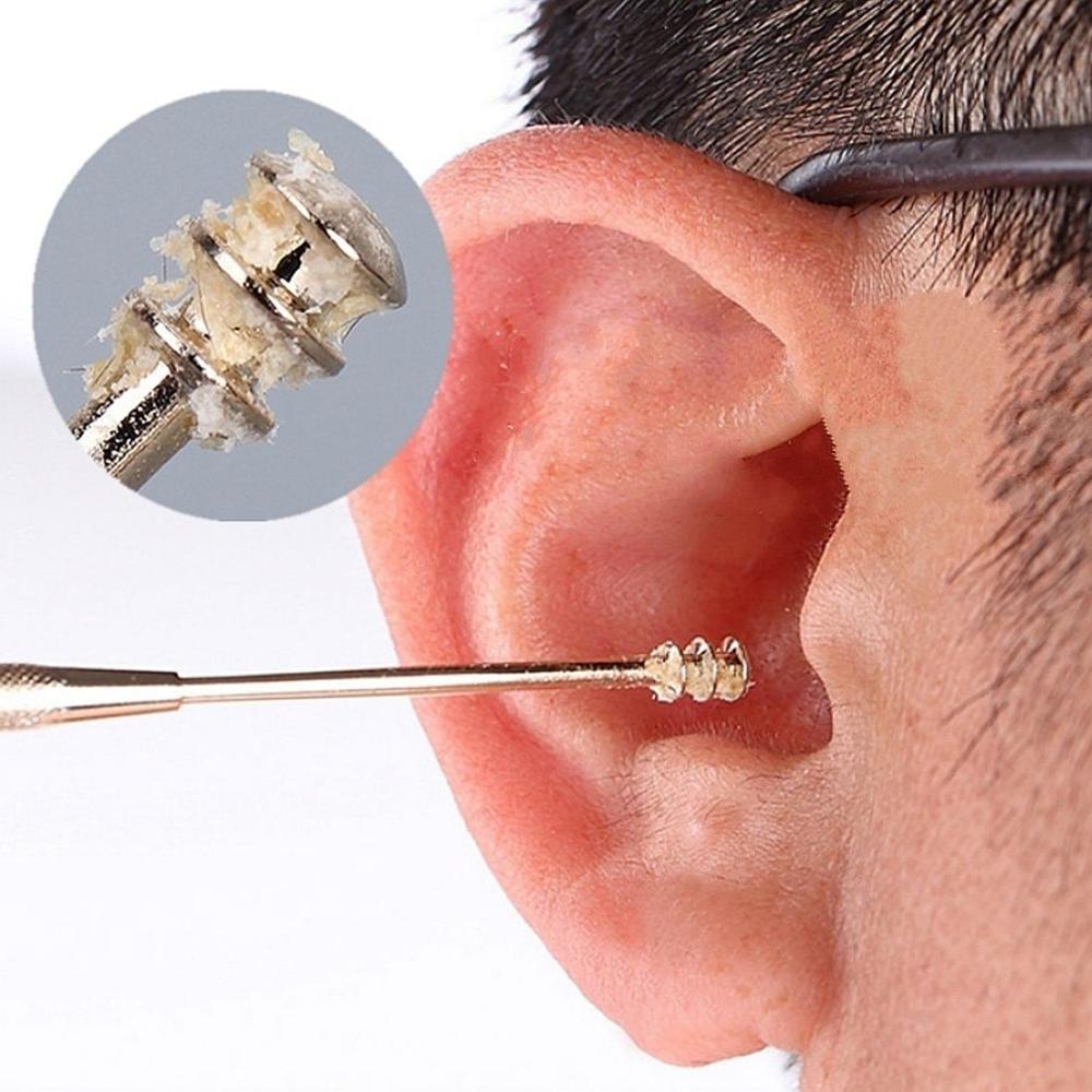 5 Stks/set Rvs Oor Pick Anti-Slip Earpick Ear Wax Curette Remover Oorreiniger Draagbare Persoonlijke Gezondheidszorg